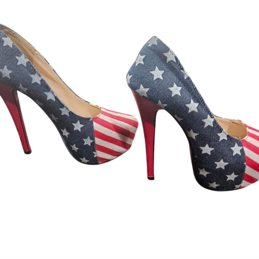 High Heel USA 🇺🇸 flag shoes